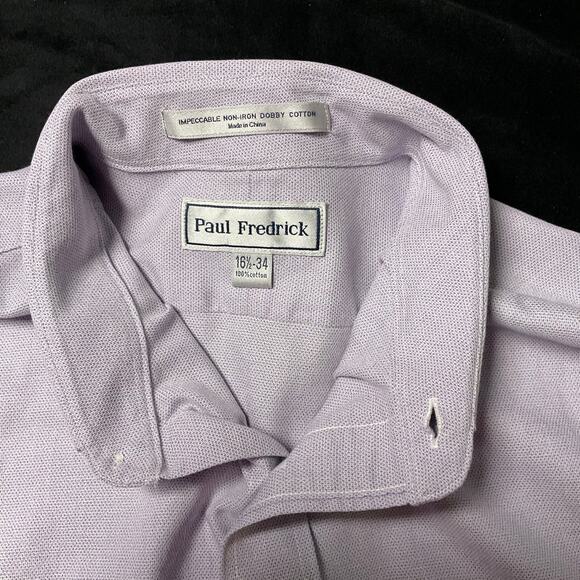 Paul Fredrick impeccable dobby, cotton dress shirt 16 1/2 34 - Picture 2 of 4